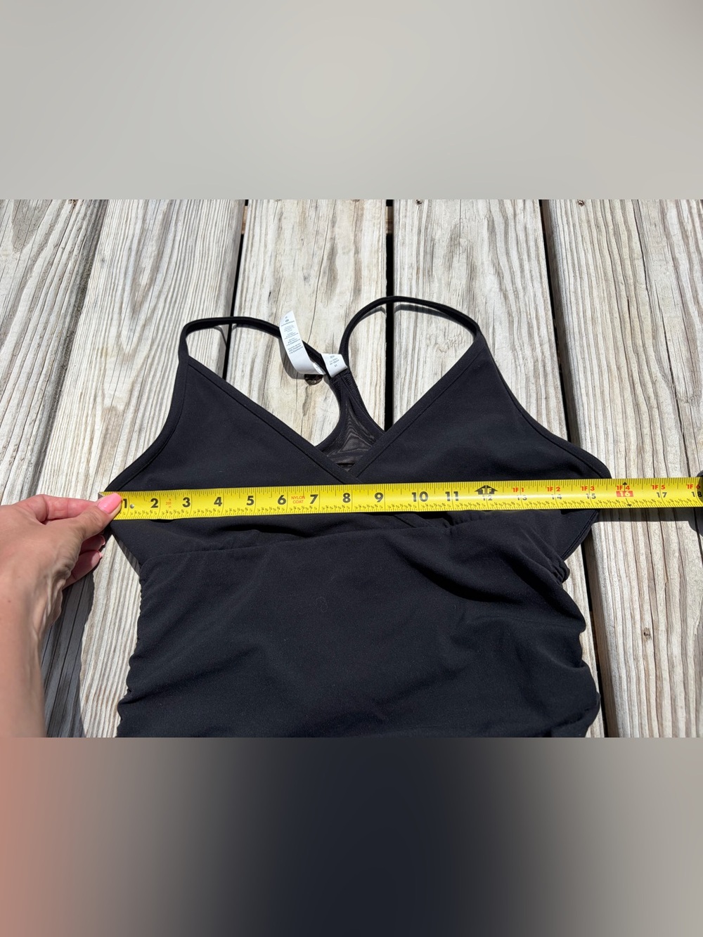 Lululemon Full Freedom Tank Mesh RacerBack Black Size 8 Strappy Sides No Pads - Picture 9 of 11